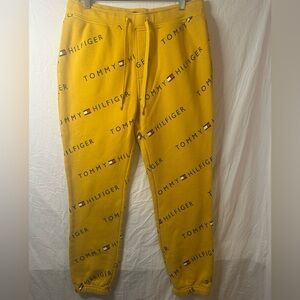 Tommy Hilfiger Logo Jogger Sweatpants Men’s Medium Yellow